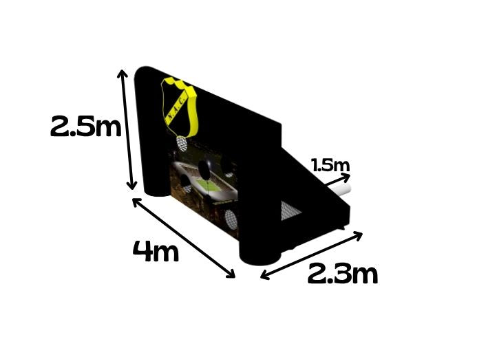 Opblaasbaar Goal Huren | NAC Voetbal-thema Spel | Interactief