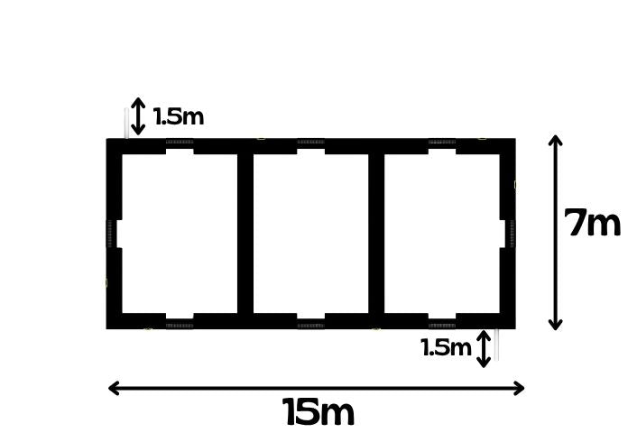 Pannaveld Huren | NAC 3 in 1 | 15x7m